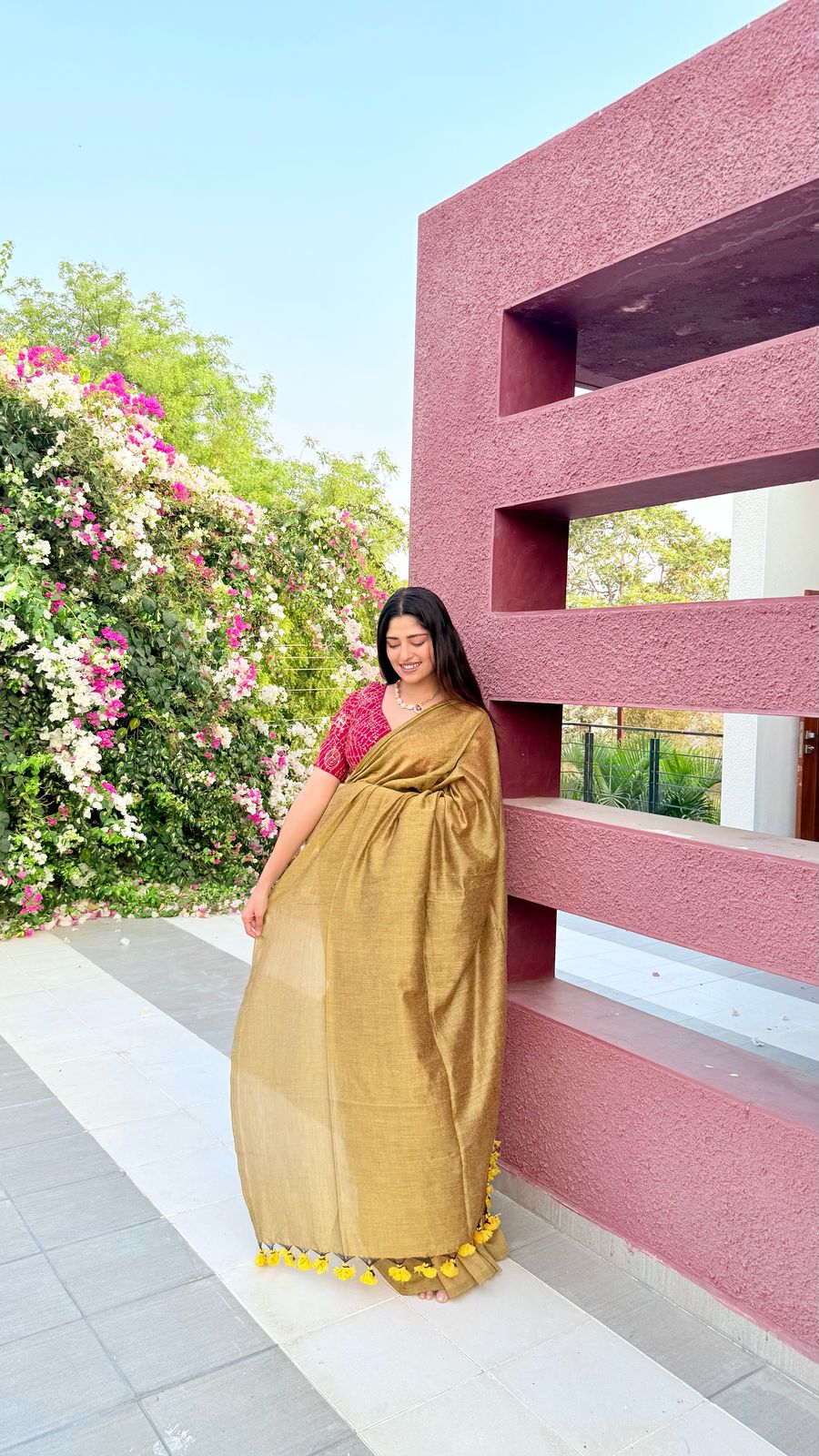 RangDhaaga Mustard cotton Saree